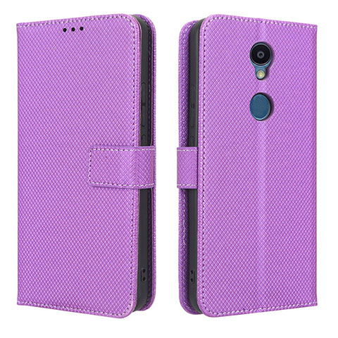 Coque Portefeuille Livre Cuir Etui Clapet BY1 pour Sharp Rouvo V Violet