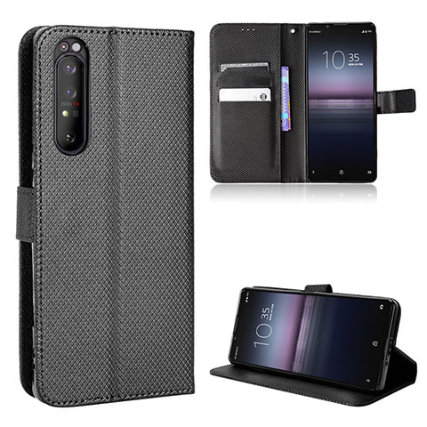 Coque Portefeuille Livre Cuir Etui Clapet BY1 pour Sony Xperia 1 II Noir