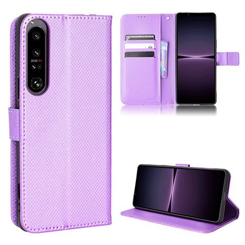 Coque Portefeuille Livre Cuir Etui Clapet BY1 pour Sony Xperia 1 IV Violet