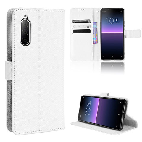 Coque Portefeuille Livre Cuir Etui Clapet BY1 pour Sony Xperia 10 II Blanc