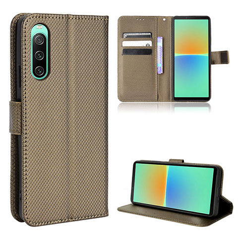 Coque Portefeuille Livre Cuir Etui Clapet BY1 pour Sony Xperia 10 IV Marron