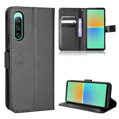 Coque Portefeuille Livre Cuir Etui Clapet BY1 pour Sony Xperia 10 IV SOG07 Noir