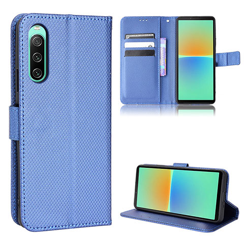 Coque Portefeuille Livre Cuir Etui Clapet BY1 pour Sony Xperia 10 V Bleu