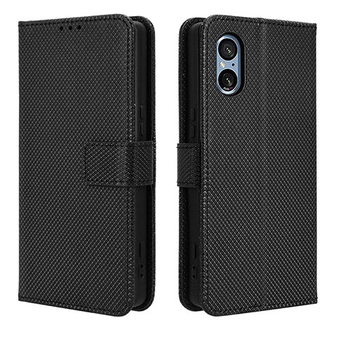 Coque Portefeuille Livre Cuir Etui Clapet BY1 pour Sony Xperia 5 V Noir