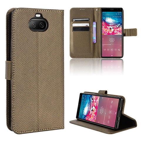 Coque Portefeuille Livre Cuir Etui Clapet BY1 pour Sony Xperia 8 Lite Marron