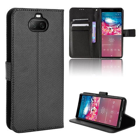 Coque Portefeuille Livre Cuir Etui Clapet BY1 pour Sony Xperia 8 Lite Noir