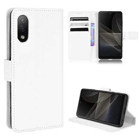 Coque Portefeuille Livre Cuir Etui Clapet BY1 pour Sony Xperia Ace II Blanc