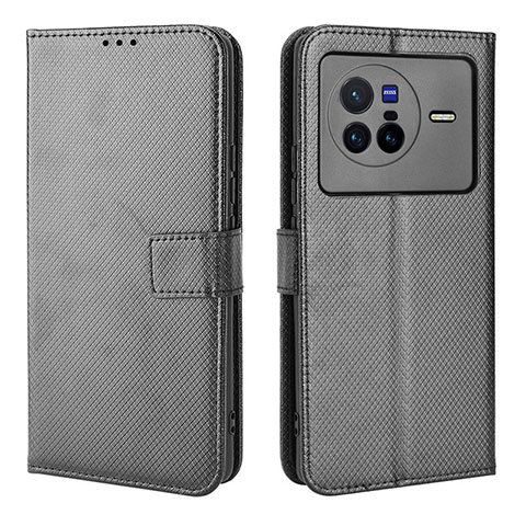 Coque Portefeuille Livre Cuir Etui Clapet BY1 pour Vivo X80 5G Noir