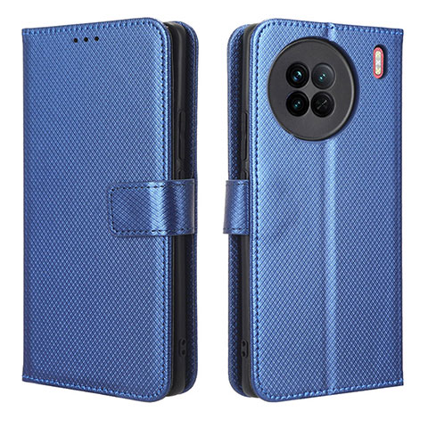 Coque Portefeuille Livre Cuir Etui Clapet BY1 pour Vivo X90 5G Bleu