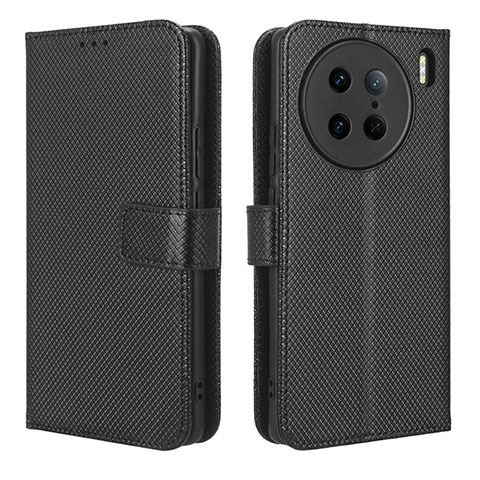 Coque Portefeuille Livre Cuir Etui Clapet BY1 pour Vivo X90 Pro 5G Noir