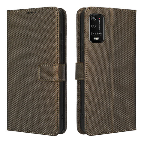 Coque Portefeuille Livre Cuir Etui Clapet BY1 pour Wiko Power U10 Marron