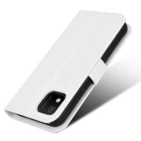 Coque Portefeuille Livre Cuir Etui Clapet BY1 pour Wiko Y52 Blanc