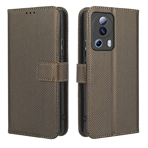 Coque Portefeuille Livre Cuir Etui Clapet BY1 pour Xiaomi Mi 12 Lite NE 5G Marron