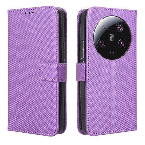 Coque Portefeuille Livre Cuir Etui Clapet BY1 pour Xiaomi Mi 13 Ultra 5G Violet