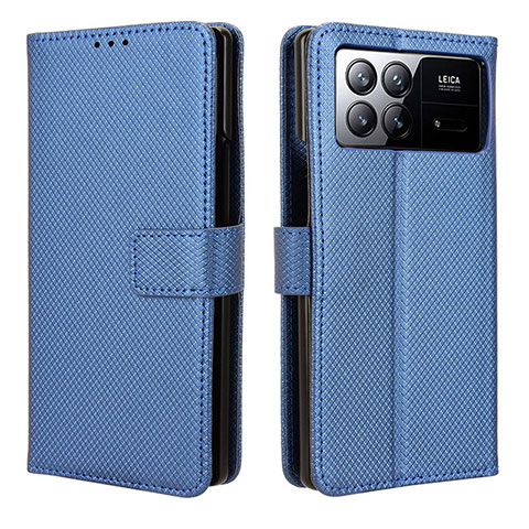 Coque Portefeuille Livre Cuir Etui Clapet BY1 pour Xiaomi Mix Fold 3 5G Bleu