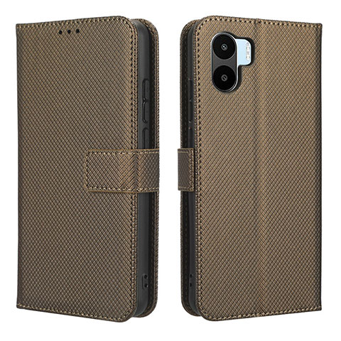 Coque Portefeuille Livre Cuir Etui Clapet BY1 pour Xiaomi Poco C50 Marron