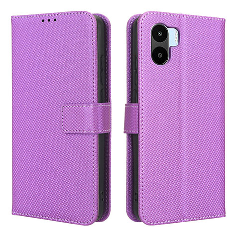 Coque Portefeuille Livre Cuir Etui Clapet BY1 pour Xiaomi Poco C51 Violet