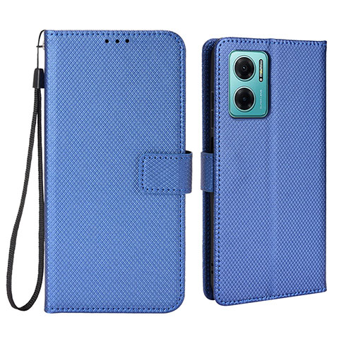 Coque Portefeuille Livre Cuir Etui Clapet BY1 pour Xiaomi Redmi 10 5G Bleu