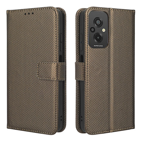 Coque Portefeuille Livre Cuir Etui Clapet BY1 pour Xiaomi Redmi 11 Prime 4G Marron