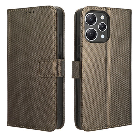 Coque Portefeuille Livre Cuir Etui Clapet BY1 pour Xiaomi Redmi 12 4G Marron