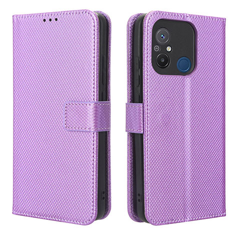 Coque Portefeuille Livre Cuir Etui Clapet BY1 pour Xiaomi Redmi 12C 4G Violet