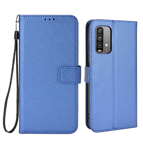 Coque Portefeuille Livre Cuir Etui Clapet BY1 pour Xiaomi Redmi 9 Power Bleu