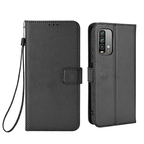 Coque Portefeuille Livre Cuir Etui Clapet BY1 pour Xiaomi Redmi 9 Power Noir