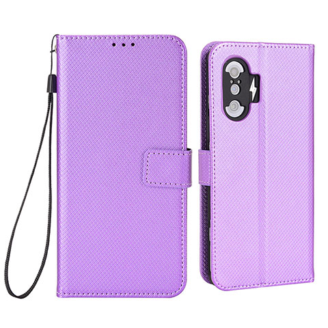 Coque Portefeuille Livre Cuir Etui Clapet BY1 pour Xiaomi Redmi K40 Gaming 5G Violet