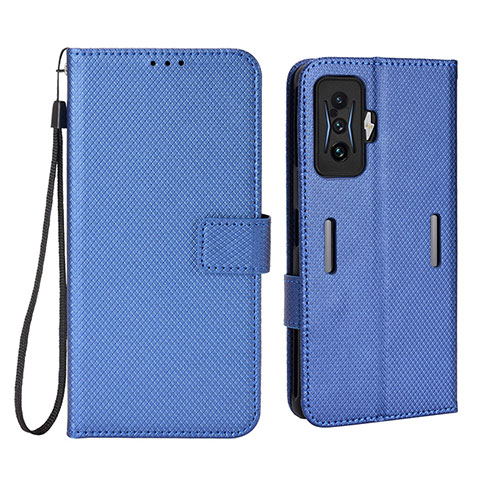 Coque Portefeuille Livre Cuir Etui Clapet BY1 pour Xiaomi Redmi K50 Gaming 5G Bleu