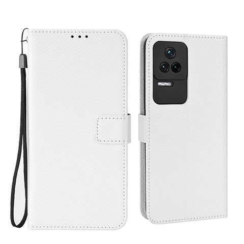 Coque Portefeuille Livre Cuir Etui Clapet BY1 pour Xiaomi Redmi K50 Pro 5G Blanc