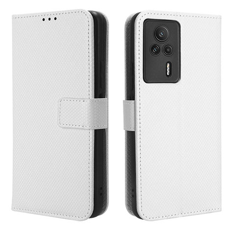 Coque Portefeuille Livre Cuir Etui Clapet BY1 pour Xiaomi Redmi K60E 5G Blanc