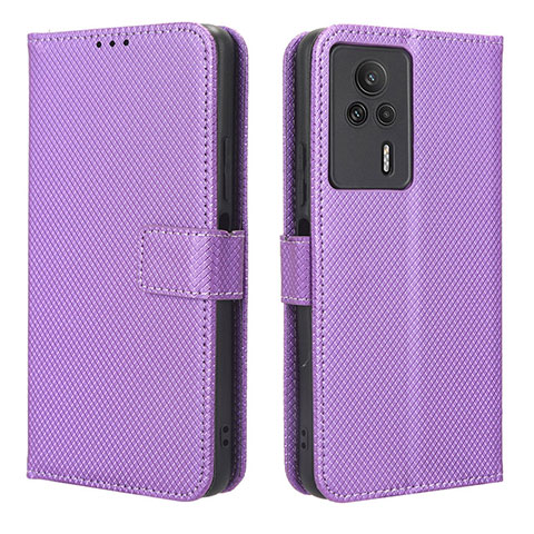 Coque Portefeuille Livre Cuir Etui Clapet BY1 pour Xiaomi Redmi K60E 5G Violet