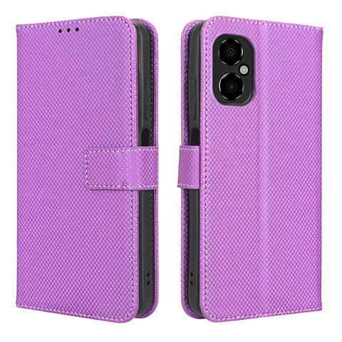 Coque Portefeuille Livre Cuir Etui Clapet BY1 pour Xiaomi Redmi Note 11R 5G Violet