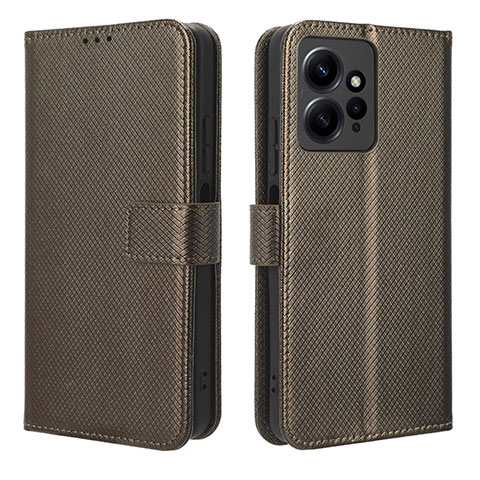 Coque Portefeuille Livre Cuir Etui Clapet BY1 pour Xiaomi Redmi Note 12 4G Marron