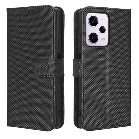 Coque Portefeuille Livre Cuir Etui Clapet BY1 pour Xiaomi Redmi Note 12 Pro 5G Noir