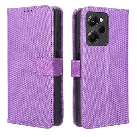 Coque Portefeuille Livre Cuir Etui Clapet BY1 pour Xiaomi Redmi Note 12 Pro Speed 5G Violet