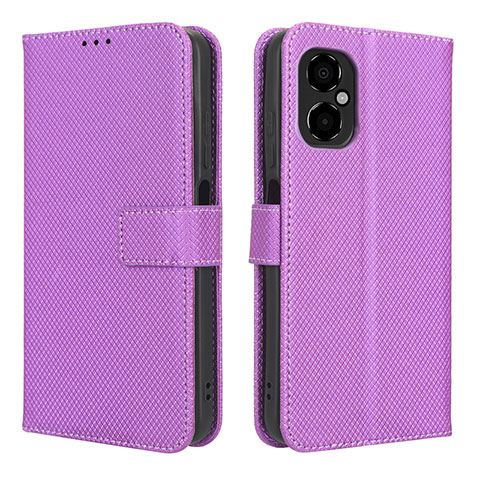 Coque Portefeuille Livre Cuir Etui Clapet BY1 pour Xiaomi Redmi Note 12R Pro 5G Violet