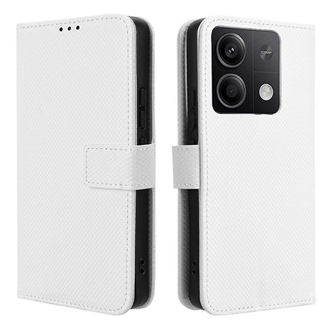 Coque Portefeuille Livre Cuir Etui Clapet BY1 pour Xiaomi Redmi Note 13 5G Blanc