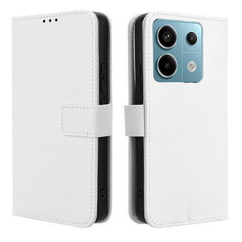 Coque Portefeuille Livre Cuir Etui Clapet BY1 pour Xiaomi Redmi Note 13 Pro 5G Blanc