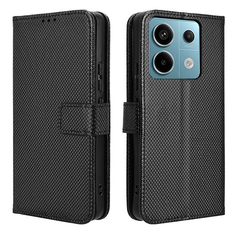 Coque Portefeuille Livre Cuir Etui Clapet BY1 pour Xiaomi Redmi Note 13 Pro 5G Noir