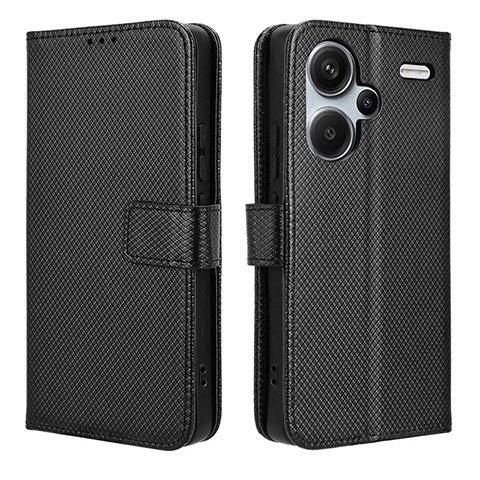 Coque Portefeuille Livre Cuir Etui Clapet BY1 pour Xiaomi Redmi Note 13 Pro+ Plus 5G Noir