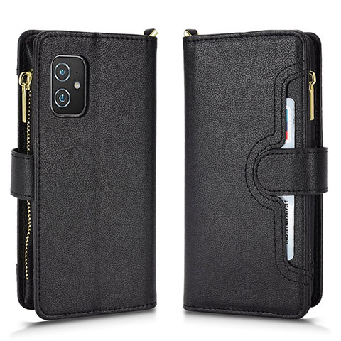 Coque Portefeuille Livre Cuir Etui Clapet BY2 pour Asus ZenFone 8 Mini Noir