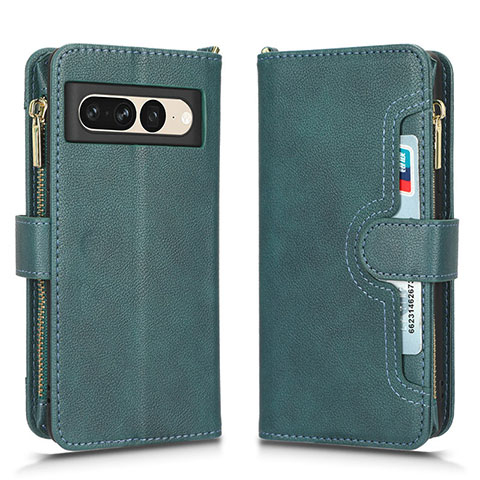 Coque Portefeuille Livre Cuir Etui Clapet BY2 pour Google Pixel 7 Pro 5G Vert