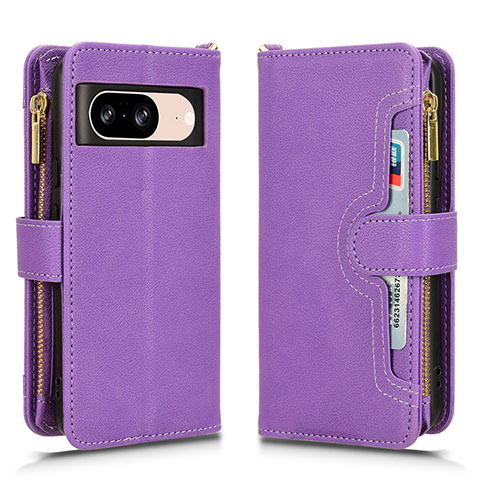 Coque Portefeuille Livre Cuir Etui Clapet BY2 pour Google Pixel 8 5G Violet