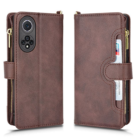 Coque Portefeuille Livre Cuir Etui Clapet BY2 pour Huawei Nova 9 Marron