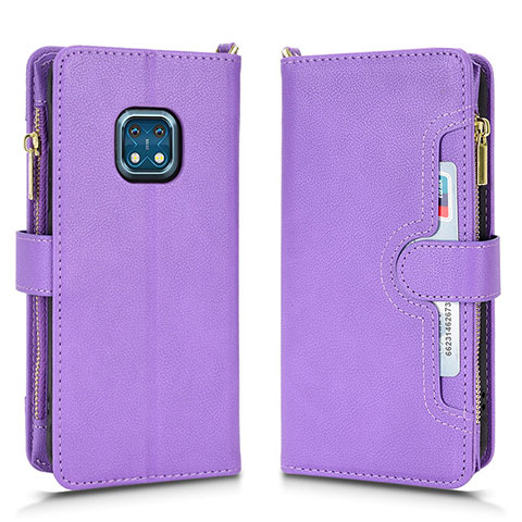 Coque Portefeuille Livre Cuir Etui Clapet BY2 pour Nokia XR20 Violet