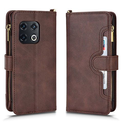 Coque Portefeuille Livre Cuir Etui Clapet BY2 pour OnePlus 10 Pro 5G Marron