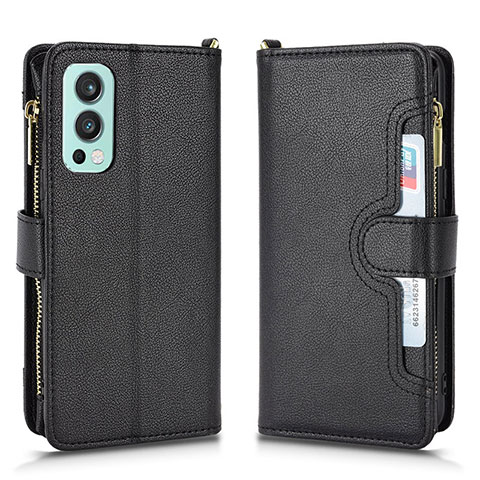 Coque Portefeuille Livre Cuir Etui Clapet BY2 pour OnePlus Nord 2 5G Noir