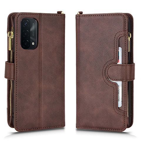 Coque Portefeuille Livre Cuir Etui Clapet BY2 pour OnePlus Nord N200 5G Marron