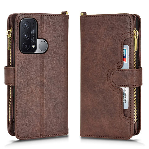 Coque Portefeuille Livre Cuir Etui Clapet BY2 pour Oppo Reno5 A Marron